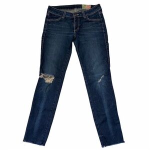 Siwy Dark Wash Distressed Skinny Low Rise Jeans 27